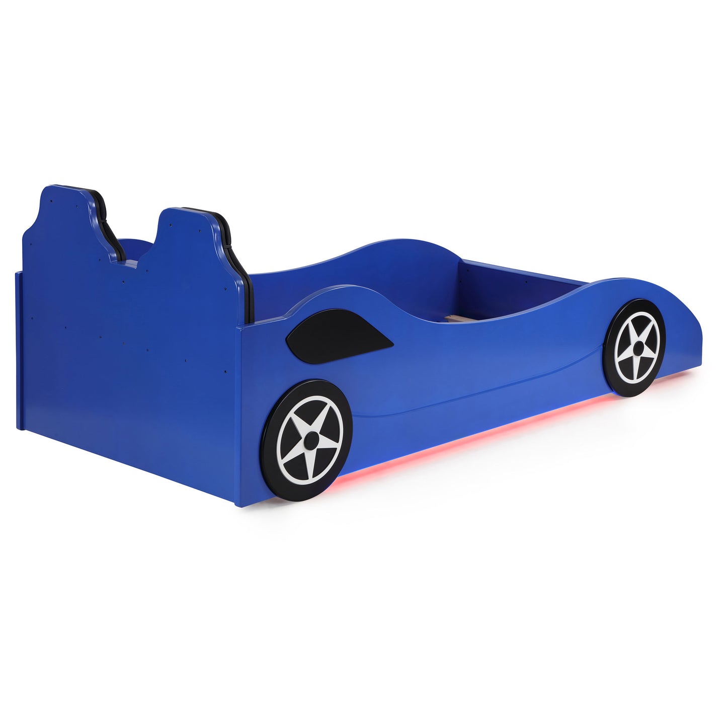 Cruiser Wood Twin LED Car Bed Blue