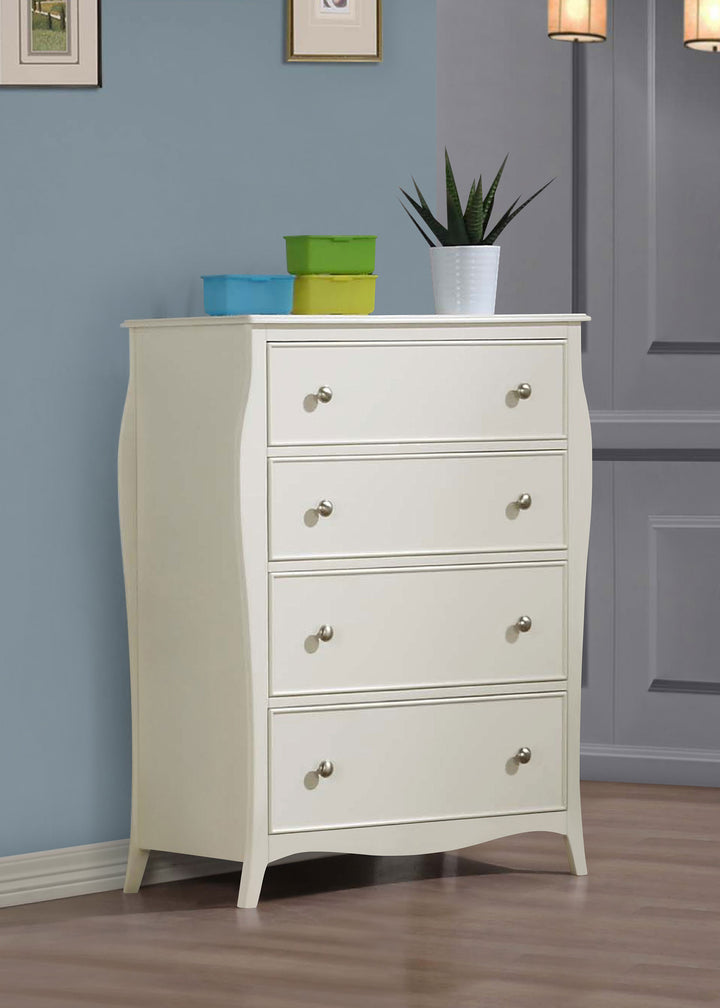 Dominique 4-drawer Bedroom Chest Cream White