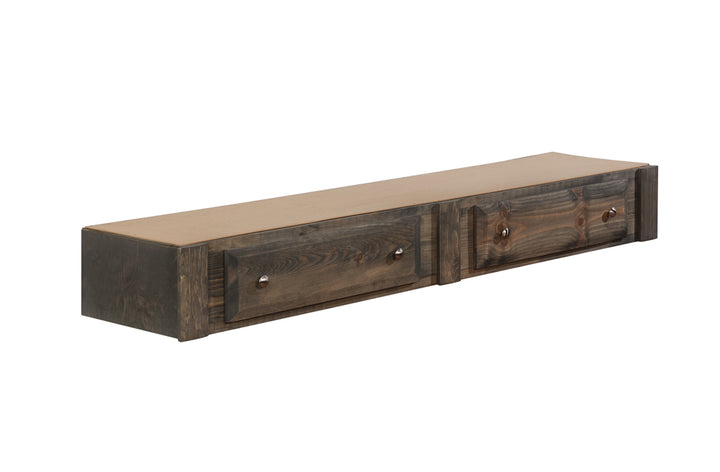 Wrangle Hill 2-drawer Wood Under Bed Storage Gun Smoke