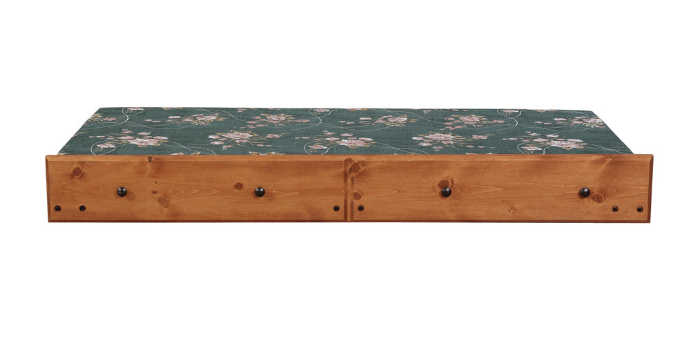 Wrangle Hill Wood Trundle with Bunkie Mattress Amber Wash