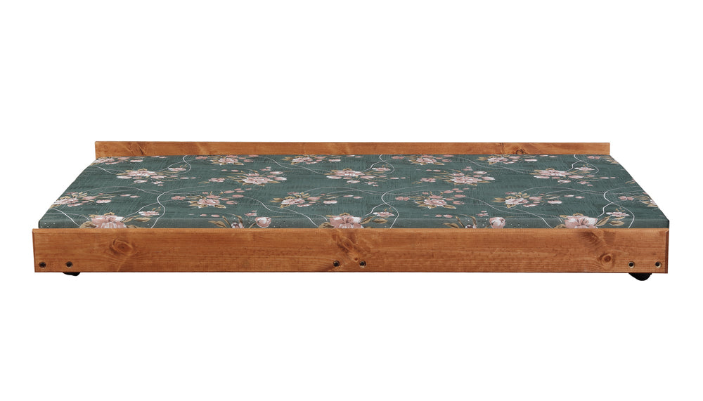 Wrangle Hill Wood Trundle with Bunkie Mattress Amber Wash