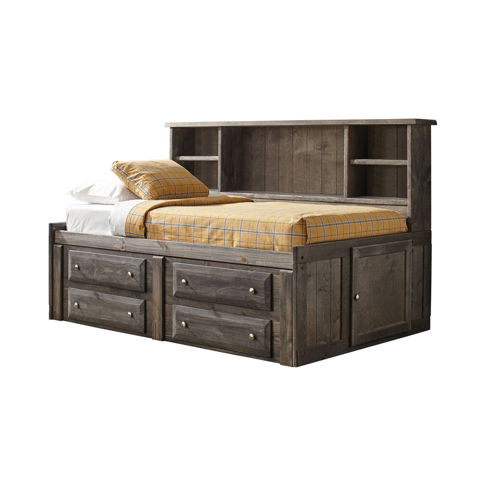 Wrangle Hill Wood Twin Storage Daybed Gunsmoke