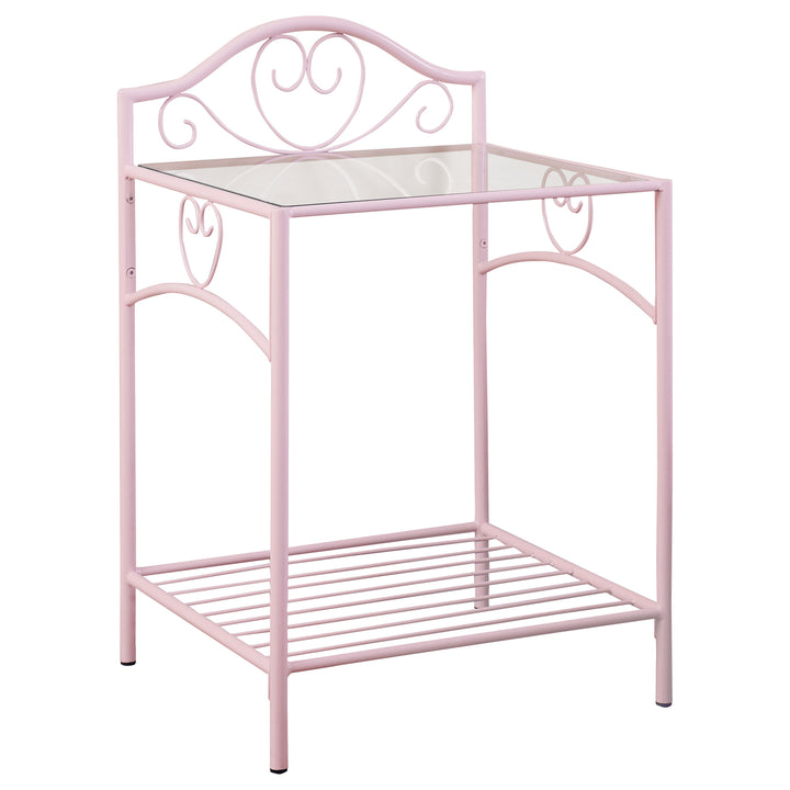 Massi Metal 1-shelf Nightstand Powder Pink