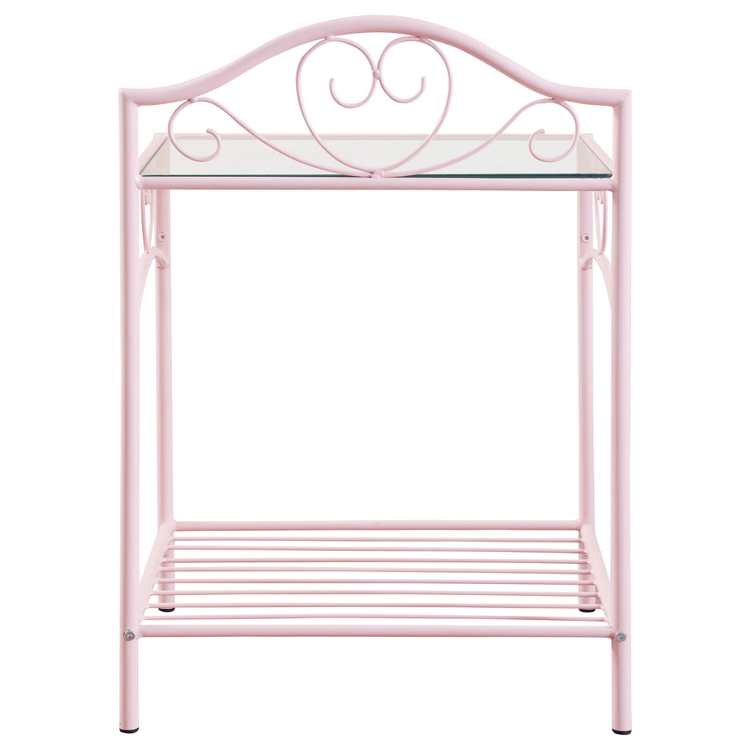 Massi Metal 1-shelf Nightstand Powder Pink