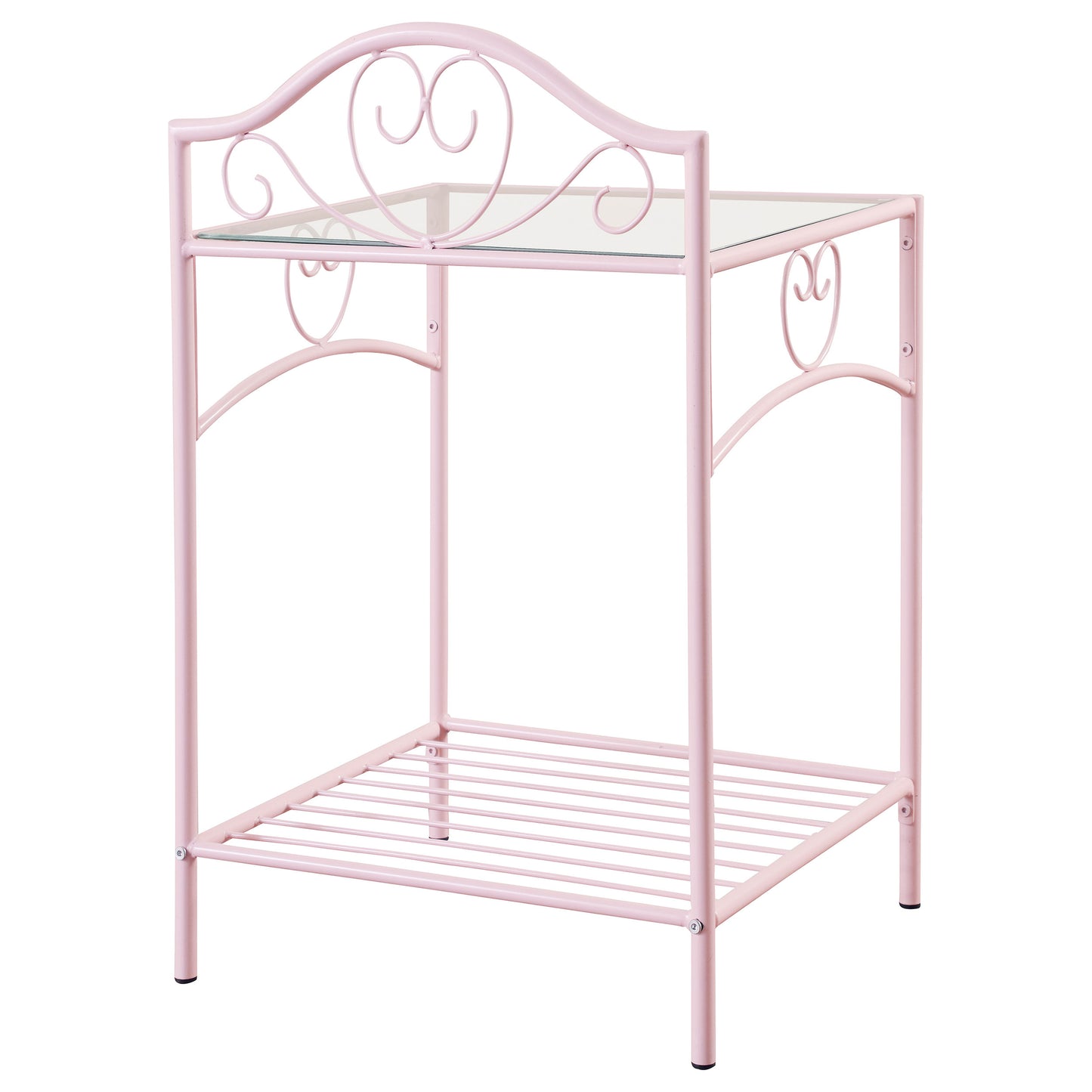 Massi Metal 1-shelf Nightstand Powder Pink