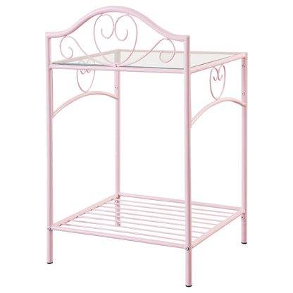 Massi Metal 1-shelf Nightstand Powder Pink