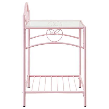 Massi Metal 1-shelf Nightstand Powder Pink