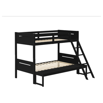 Littleton Wood Twin Over Full Bunk Bed Black