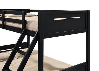 Littleton Wood Twin Over Full Bunk Bed Black