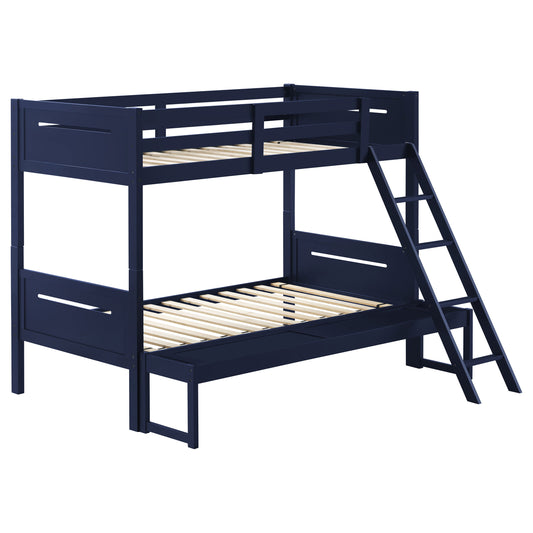 Littleton Wood Twin Over Full Bunk Bed Blue