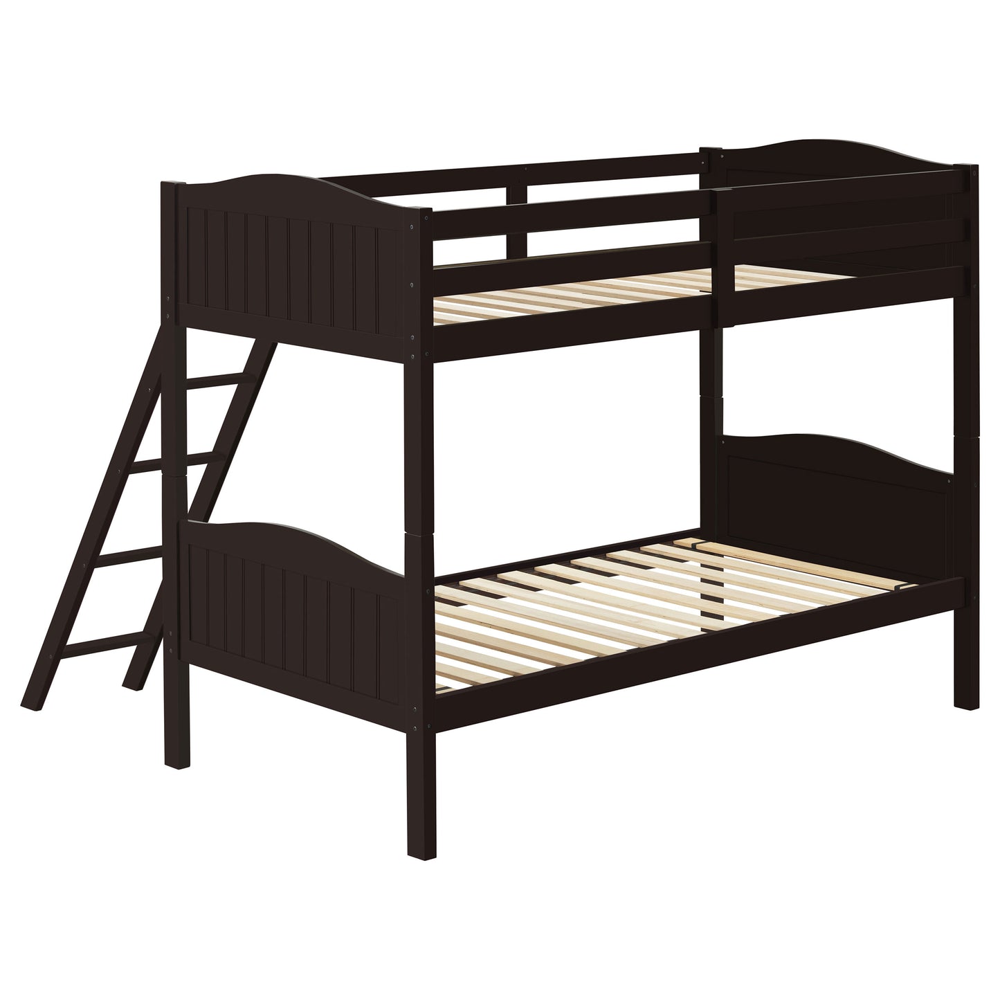 Arlo Wood Twin Over Twin Bunk Bed Espresso