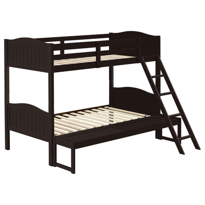 Arlo Wood Twin Over Full Bunk Bed Espresso