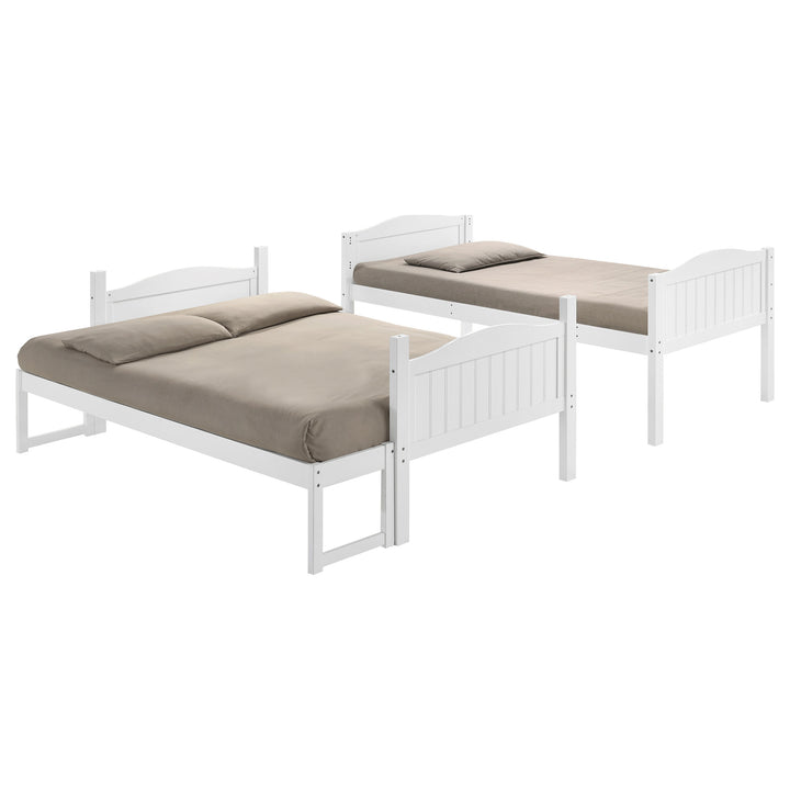 Arlo Wood Twin Over Full Bunk Bed White