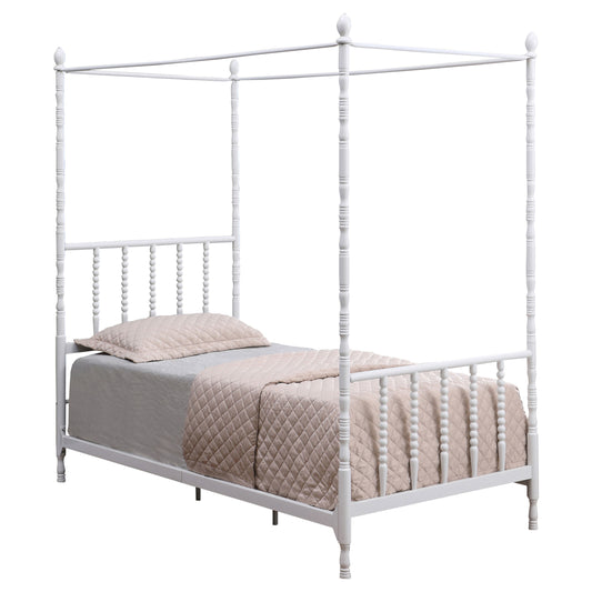 Betony Twin Canopy Bed White