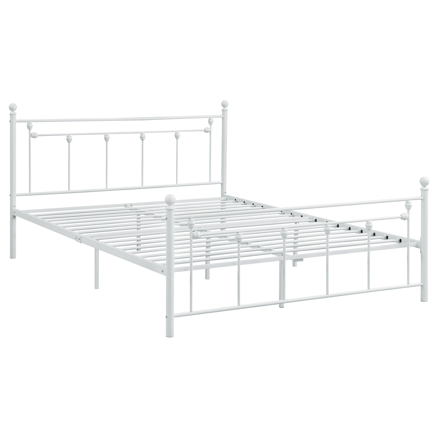 Canon Metal Full Open Frame Bed White