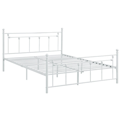 Canon Metal Full Open Frame Bed White