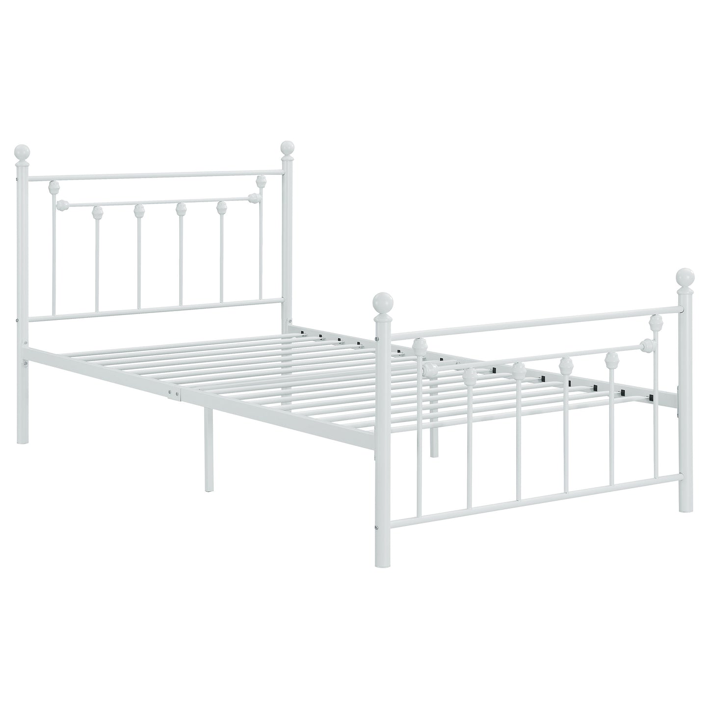 Canon Metal Twin Open Frame Bed White