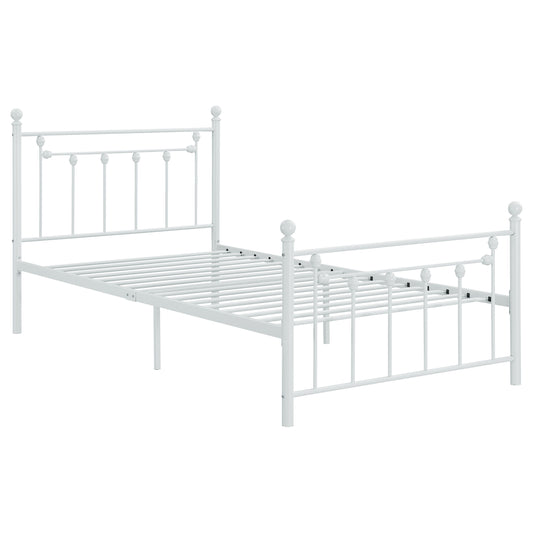 Canon Metal Twin Open Frame Bed White