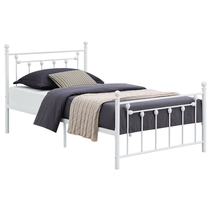 Canon Metal Twin Open Frame Bed White