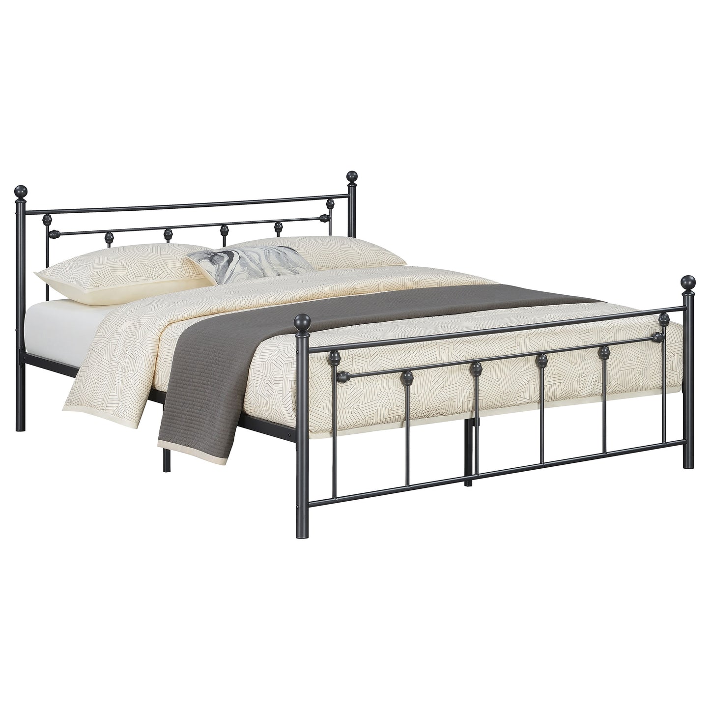 Canon Metal Queen Open Frame Bed Gunmetal