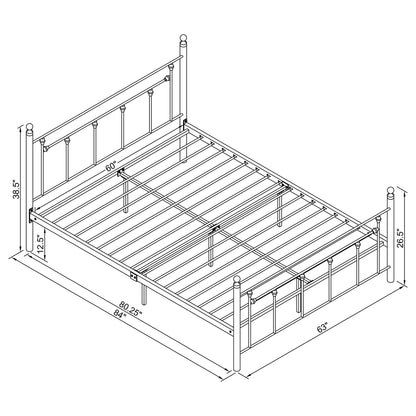 Canon Metal Queen Open Frame Bed Gunmetal