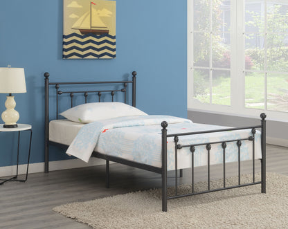 Canon Metal Twin Open Frame Bed Gunmetal