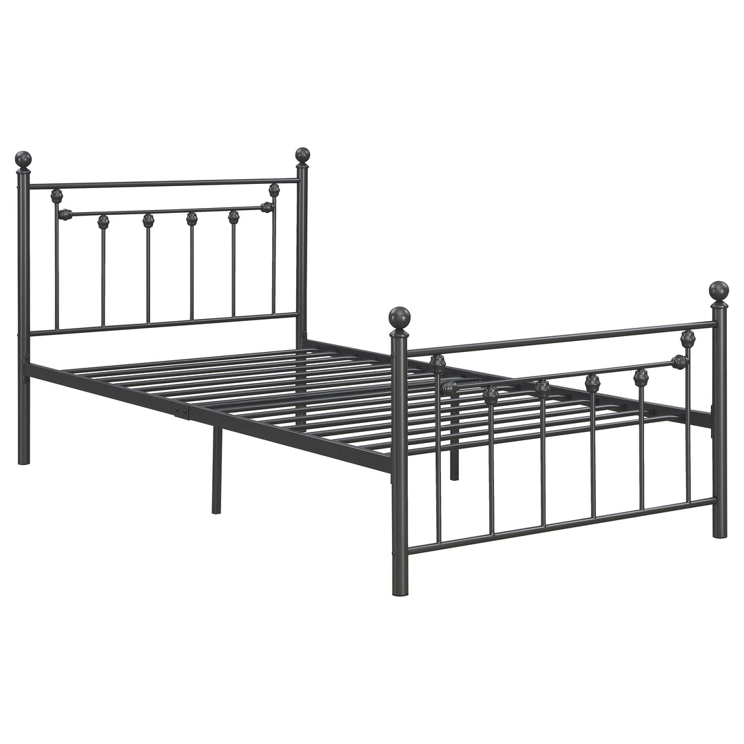 Canon Metal Twin Open Frame Bed Gunmetal