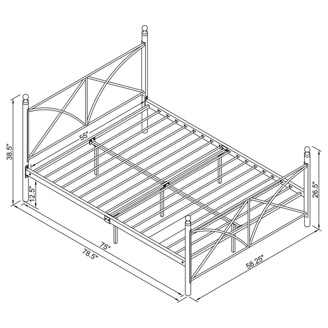 Hart Metal Full Open Frame Bed White