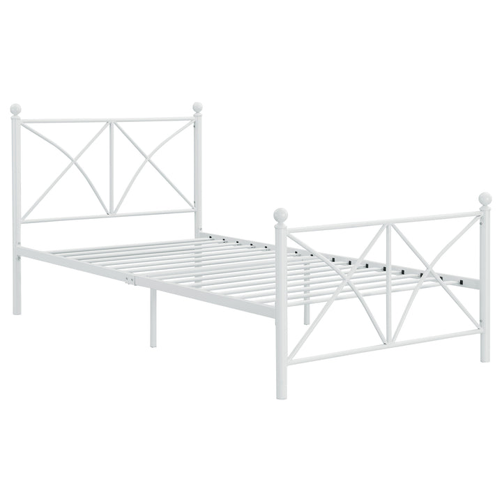 Hart Metal Twin Open Frame Bed White