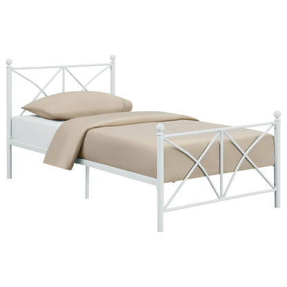 Hart Metal Twin Open Frame Bed White