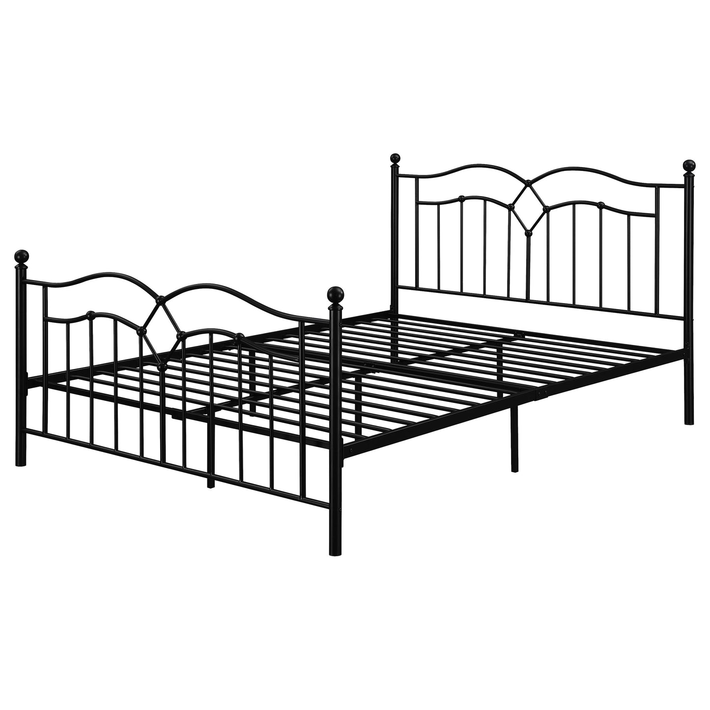 Klossen Metal Queen Open Frame Bed Black