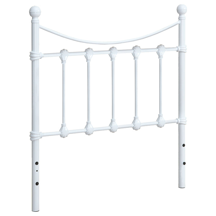 Marie Metal Twin Open Frame Headboard White