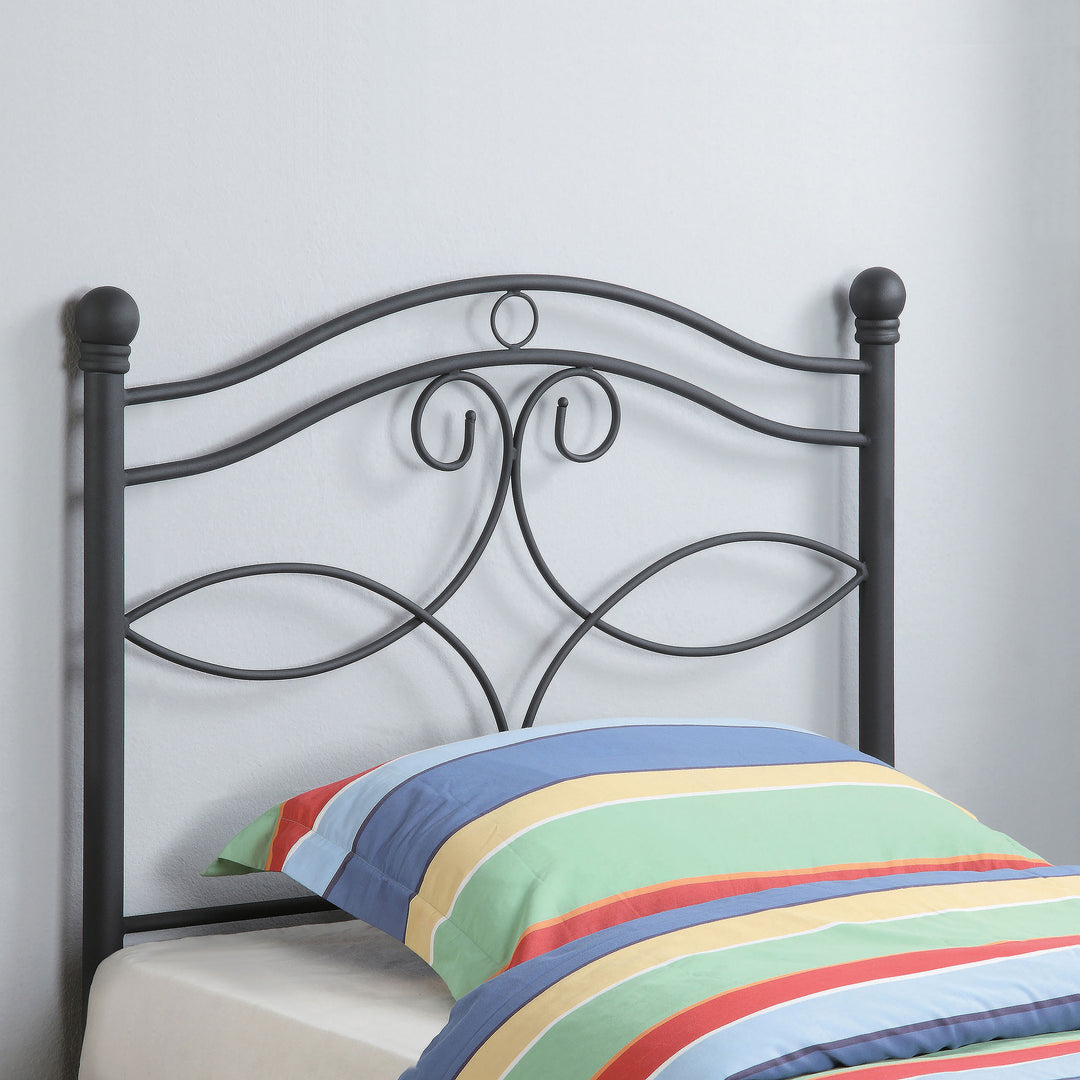 Callie Metal Twin Open Frame Headboard Matte Black