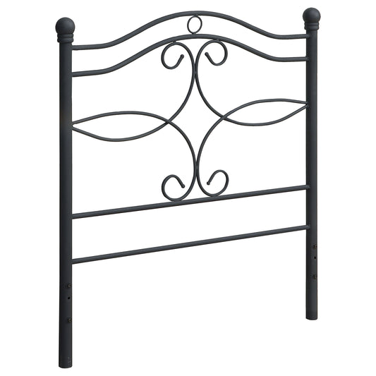 Callie Metal Twin Open Frame Headboard Matte Black