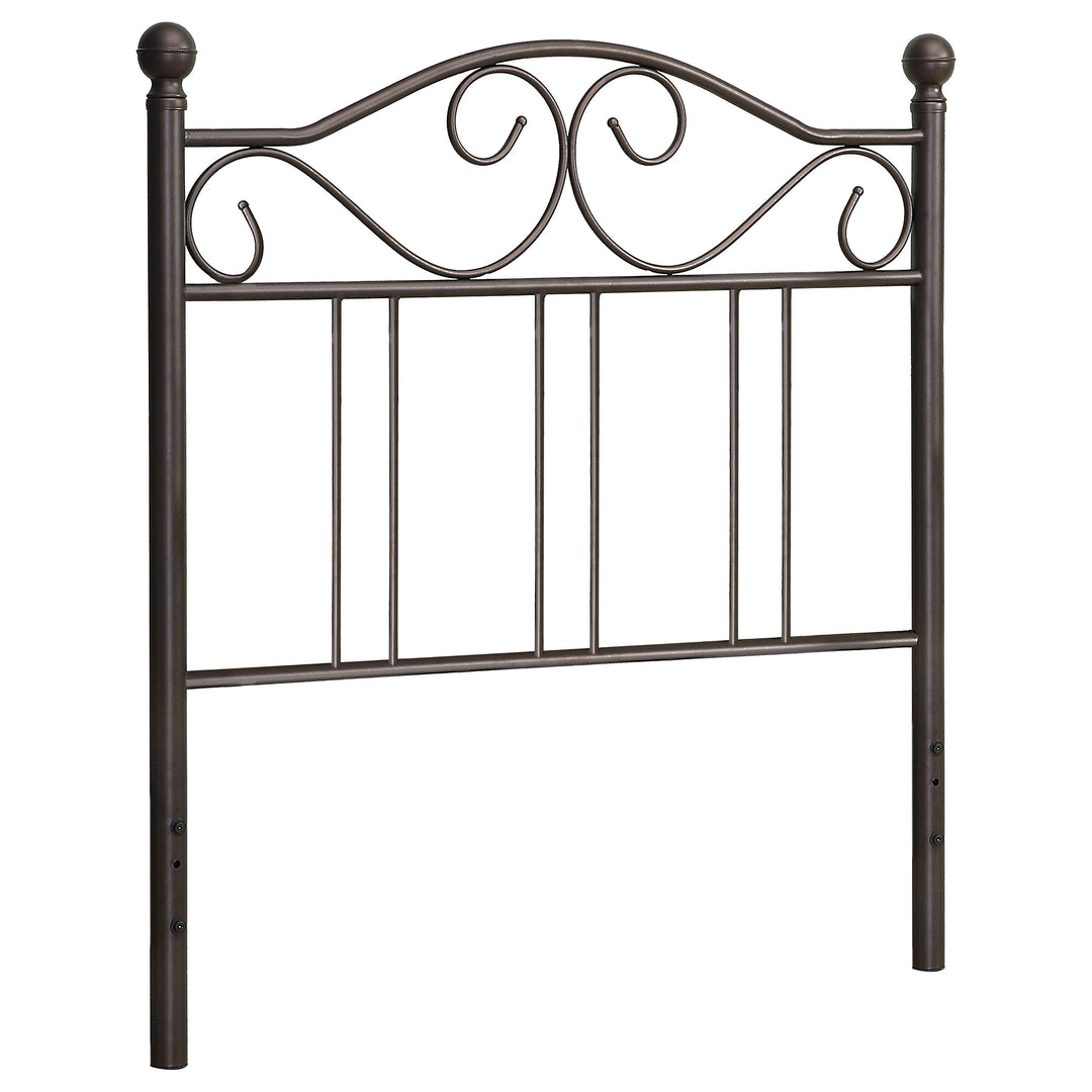 Ellis Metal Twin Open Frame Headboard Dark Bronze