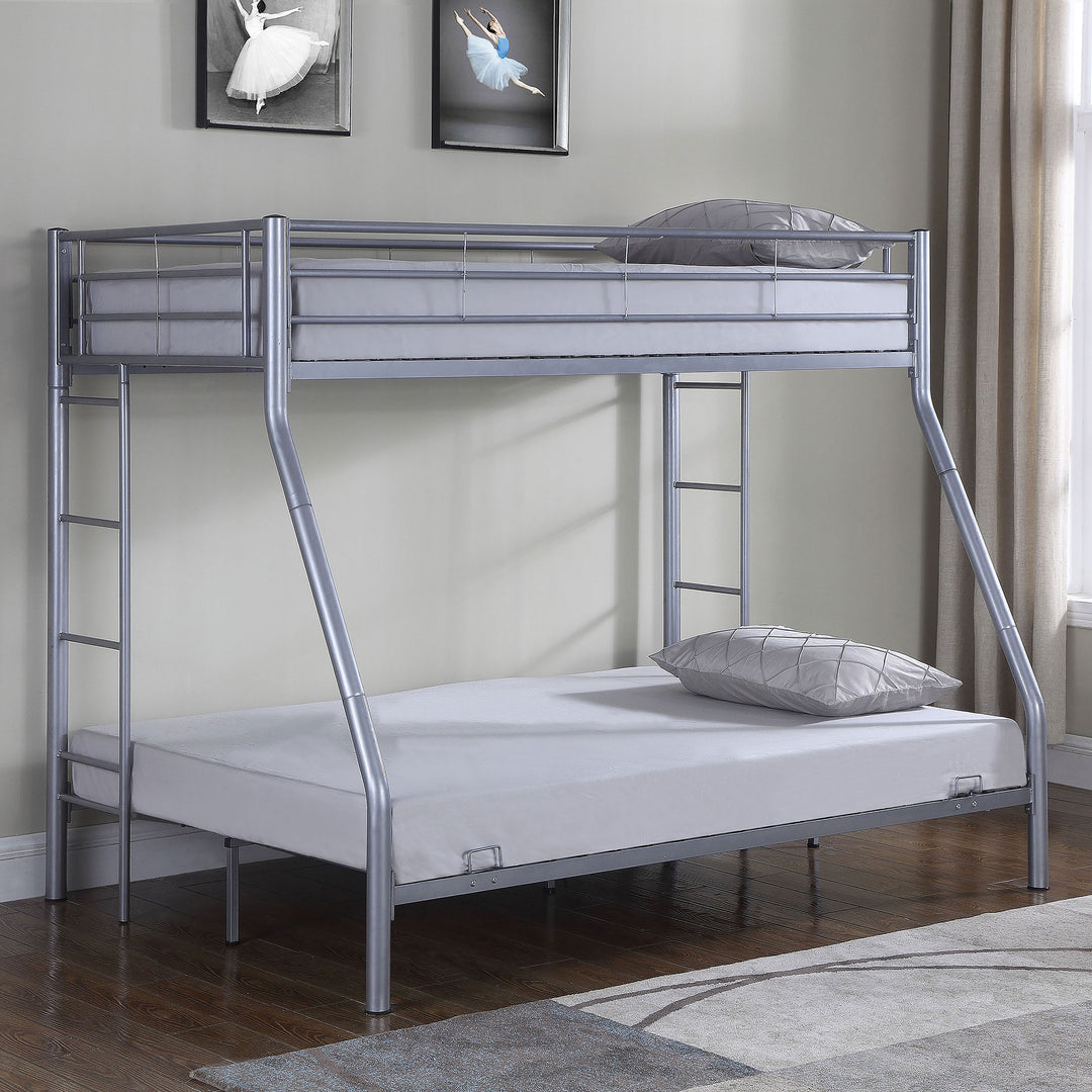 Hayward Metal Twin Over Full Bunk Bed Silver