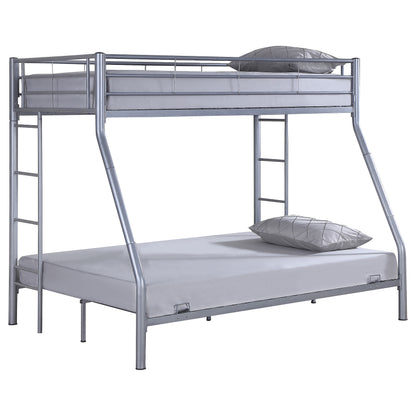 Hayward Metal Twin Over Full Bunk Bed Silver