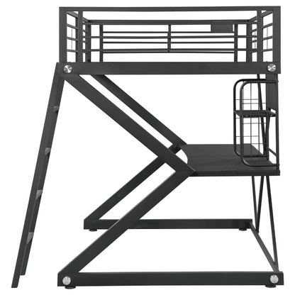 Parkview Full Workstation Loft Bed Black