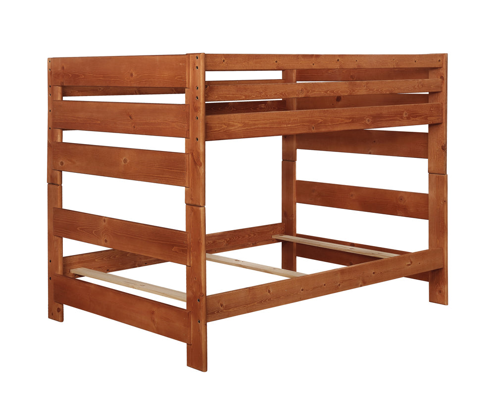 Wrangle Hill Wood Full Over Full Bunk Bed Amber Wash