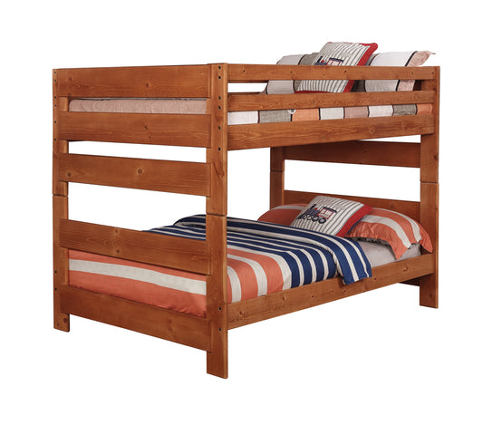 Wrangle Hill Wood Full Over Full Bunk Bed Amber Wash