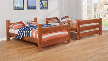 Wrangle Hill Wood Full Over Full Bunk Bed Amber Wash