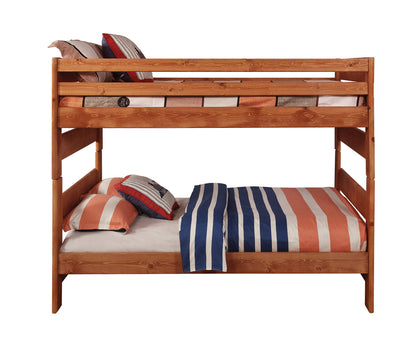 Wrangle Hill Wood Full Over Full Bunk Bed Amber Wash