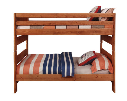 Wrangle Hill Wood Full Over Full Bunk Bed Amber Wash