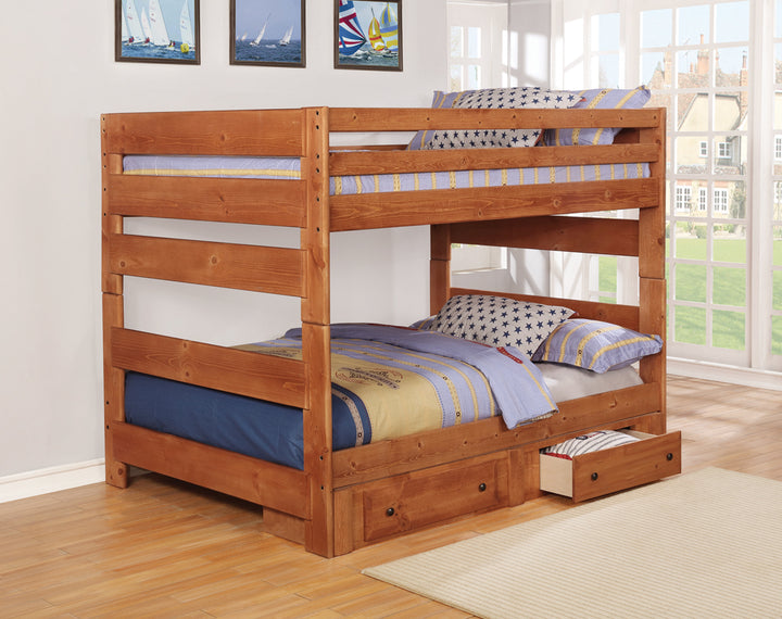 Wrangle Hill 2-drawer Wood Under Bed Storage Amber Wash