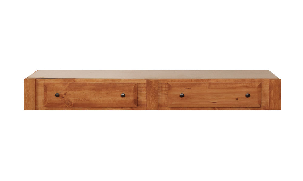 Wrangle Hill 2-drawer Wood Under Bed Storage Amber Wash