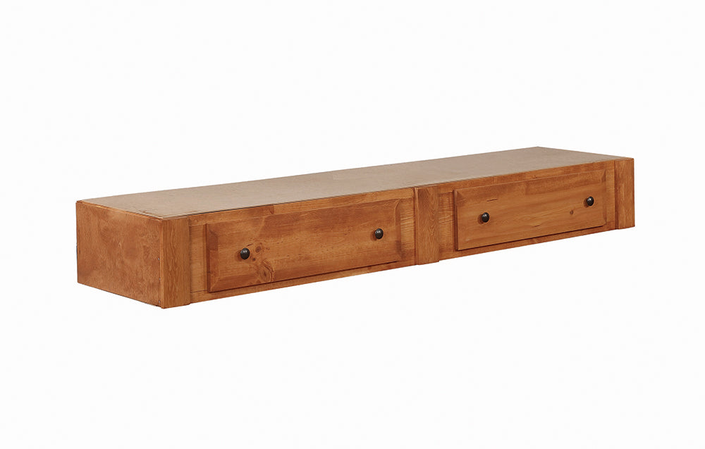 Wrangle Hill 2-drawer Wood Under Bed Storage Amber Wash