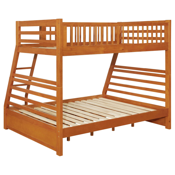 Ashton 2-drawer Wood Twin Over Full Bunk Bed Honey