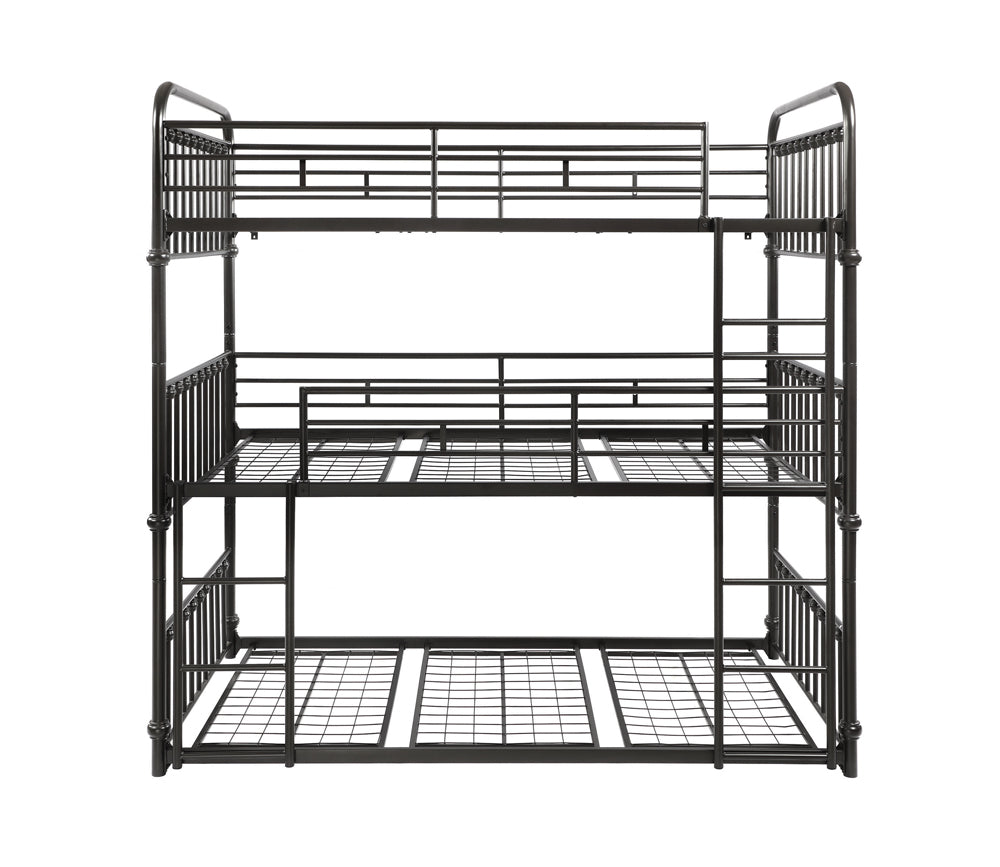 Navarino Twin Triple Bunk Bed Dark Bronze