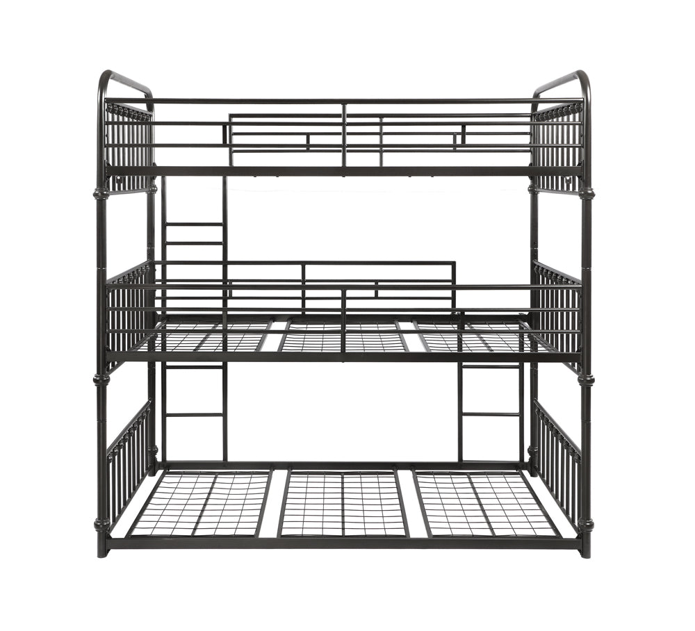 Navarino Twin Triple Bunk Bed Dark Bronze