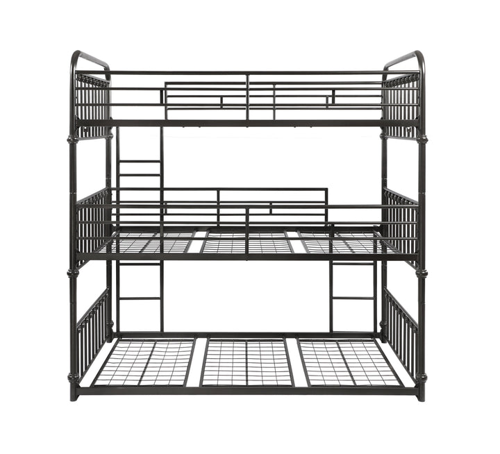 Navarino Twin Triple Bunk Bed Dark Bronze